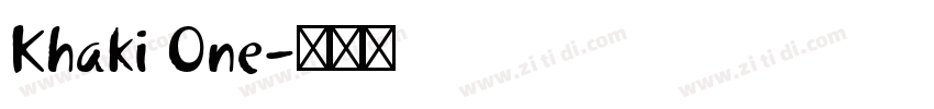 Khaki One字体转换